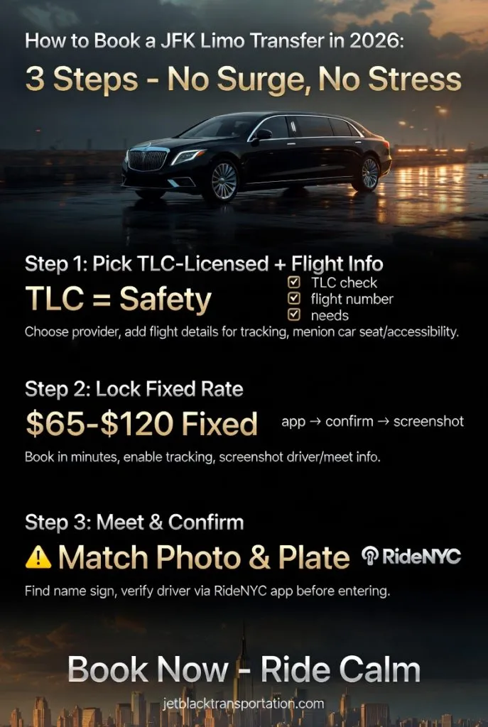Infographic How To Book A Jfk Limo Transfer
