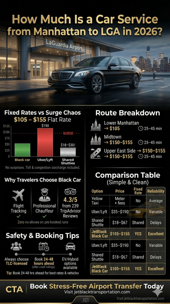 How Much Is A Car Service From Manhattan To Lga