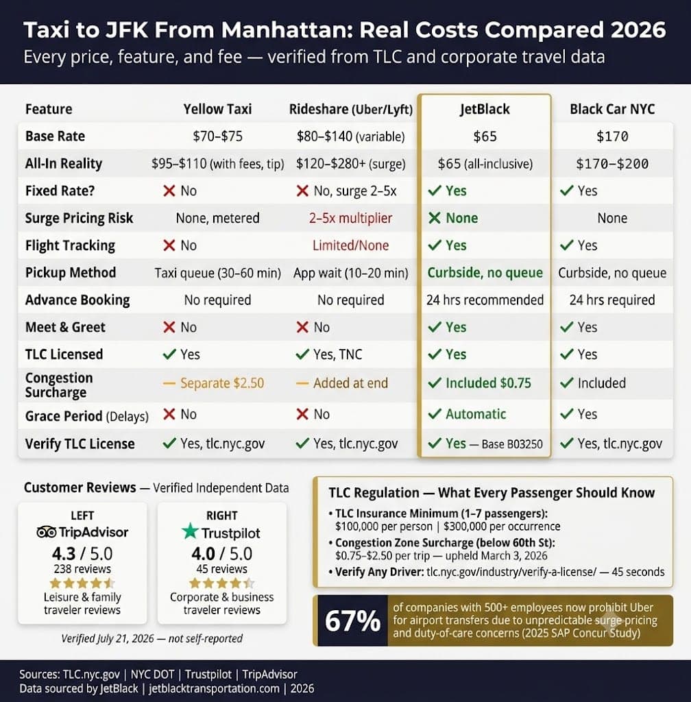 Infographic Taxi To Jfk From Manhattan Reviews 2026