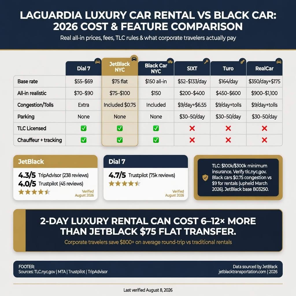 Laguardia Luxury Car Rental Infographic