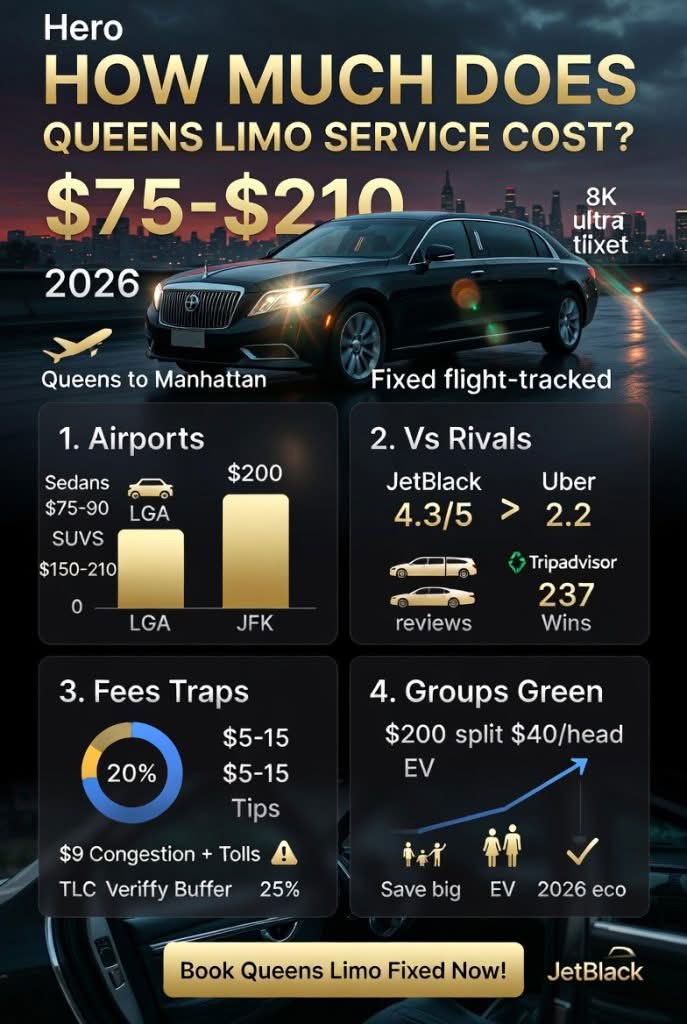 How Much Does Queens Limo Service Cost? 2026 Battle-Tested Breakdown 3 October 24, 2026 Infographic how much does queens limo service cost