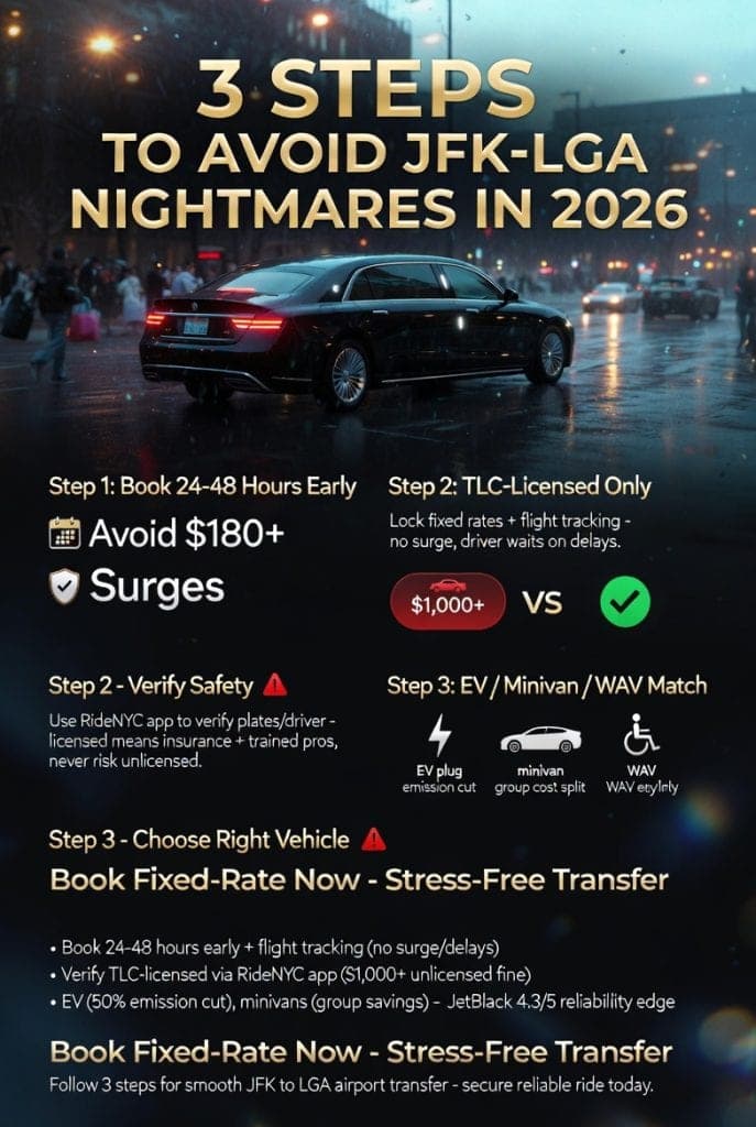 How to Book a JFK to LGA Airport Transfer in 2026 – No Sugarcoating, Just the Truth 3 October 14, 2026 Infographic how to book a jfk to lga airport transfer