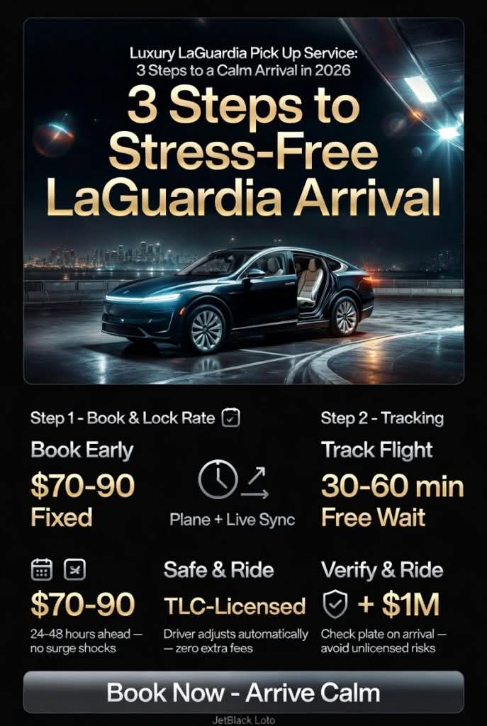 Infographic luxury laguardia pick up service