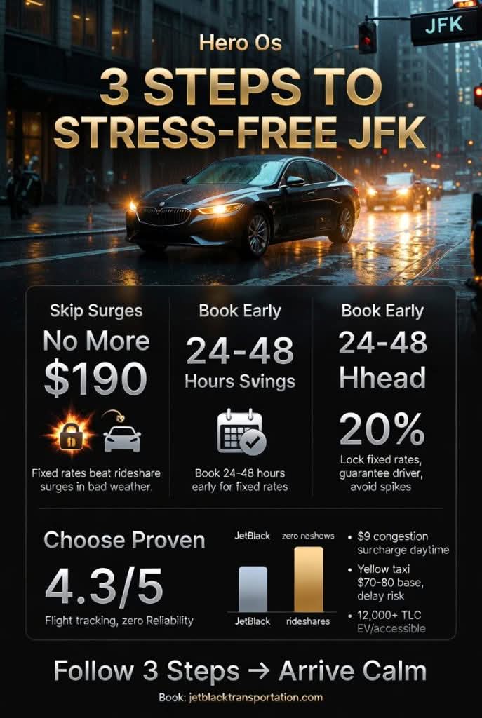 Infographic reliable taxi to jfk airport