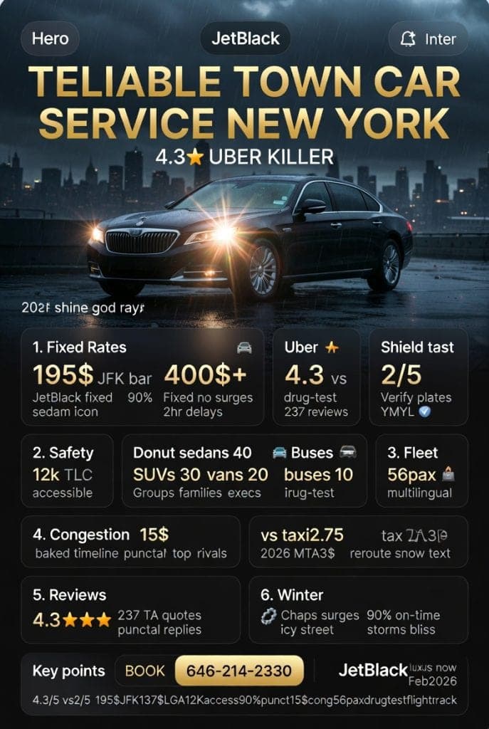 Reliable Town Car Service New York: Navigating the Chaos in 2026 3 October 13, 2026 Infographic reliable town car service new york