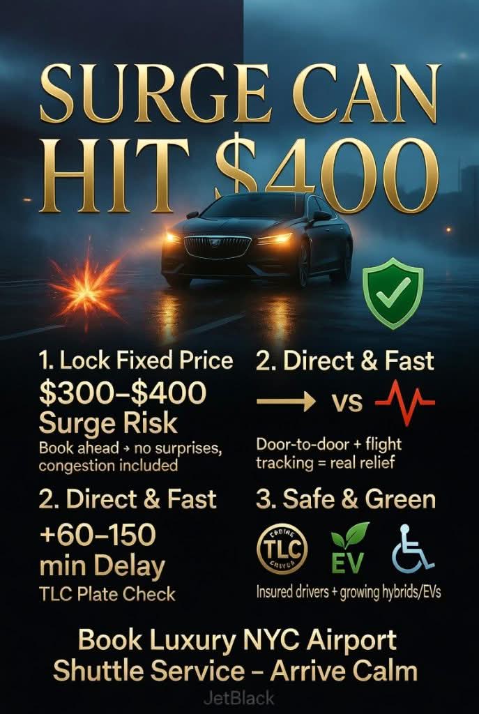 Infographic luxury nyc airport shuttle service