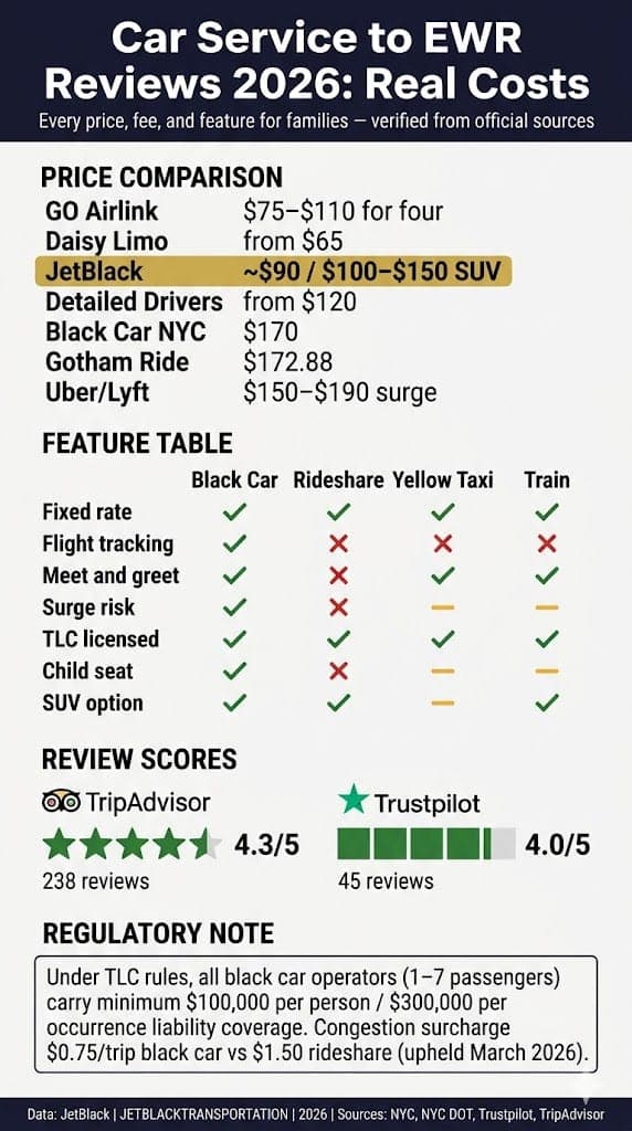 Infographic car service to ewr airport reviews 2026