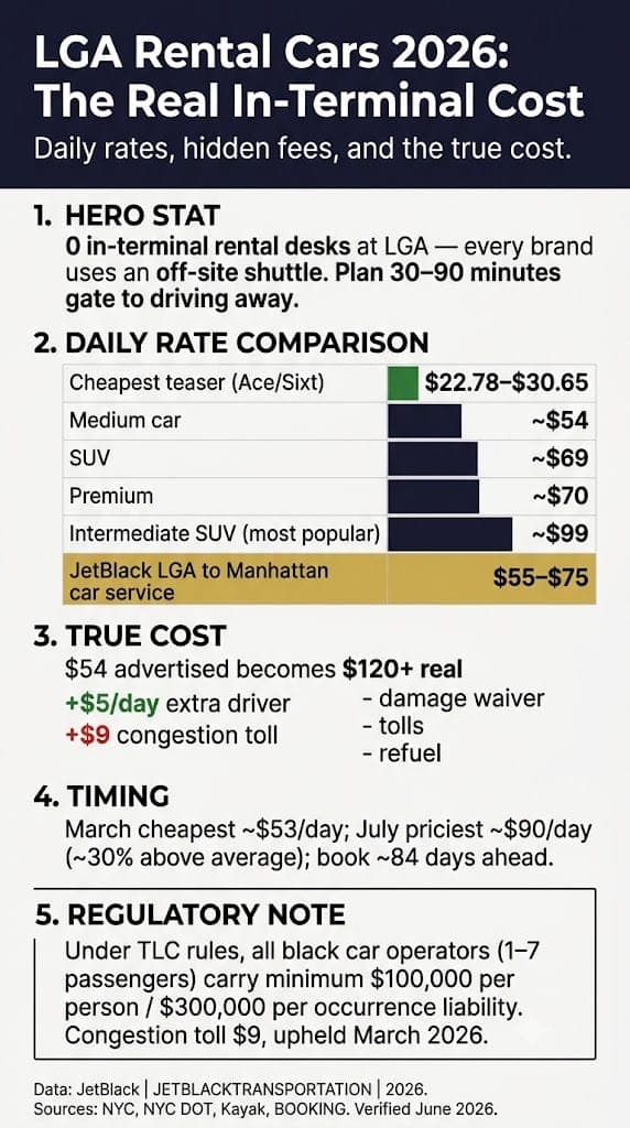 Infographic how much is lga rental cars in terminal