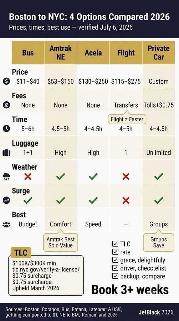 Infographic boston to nyc transportation tips