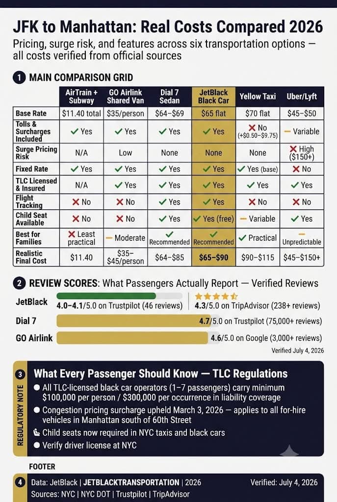 Infographic cab fare jfk to manhattan reviews 2026