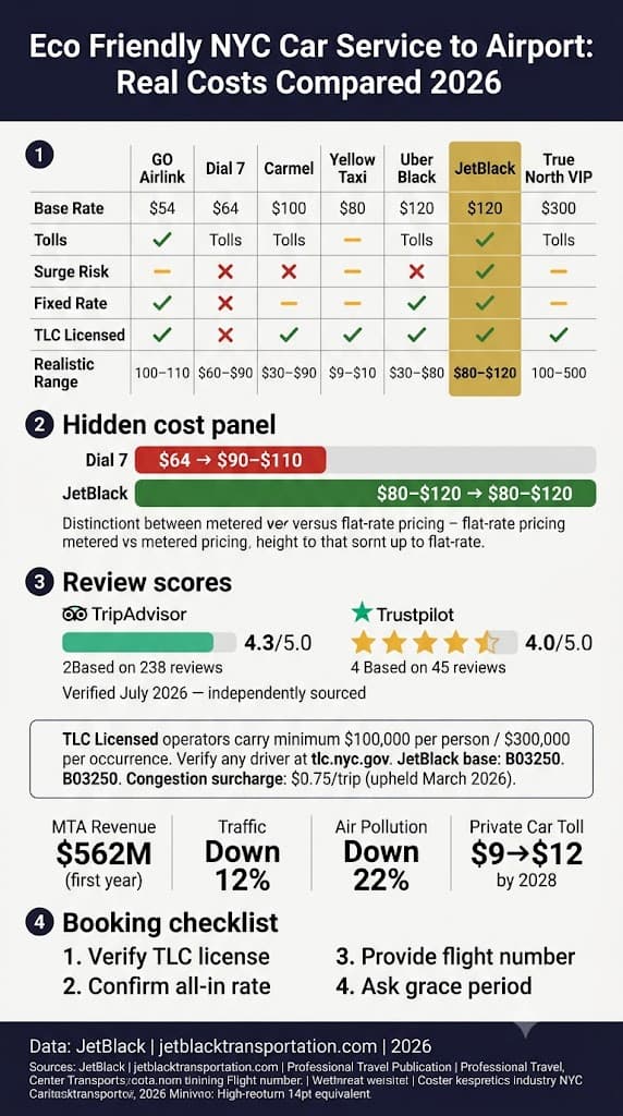 Eco Friendly NYC Car Service to Airport: 7 Honest Facts for 2026 3 October 3, 2026 Infographic eco friendly nyc car service to airport