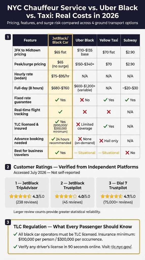 Infographic how much is a chauffeur service in nyc