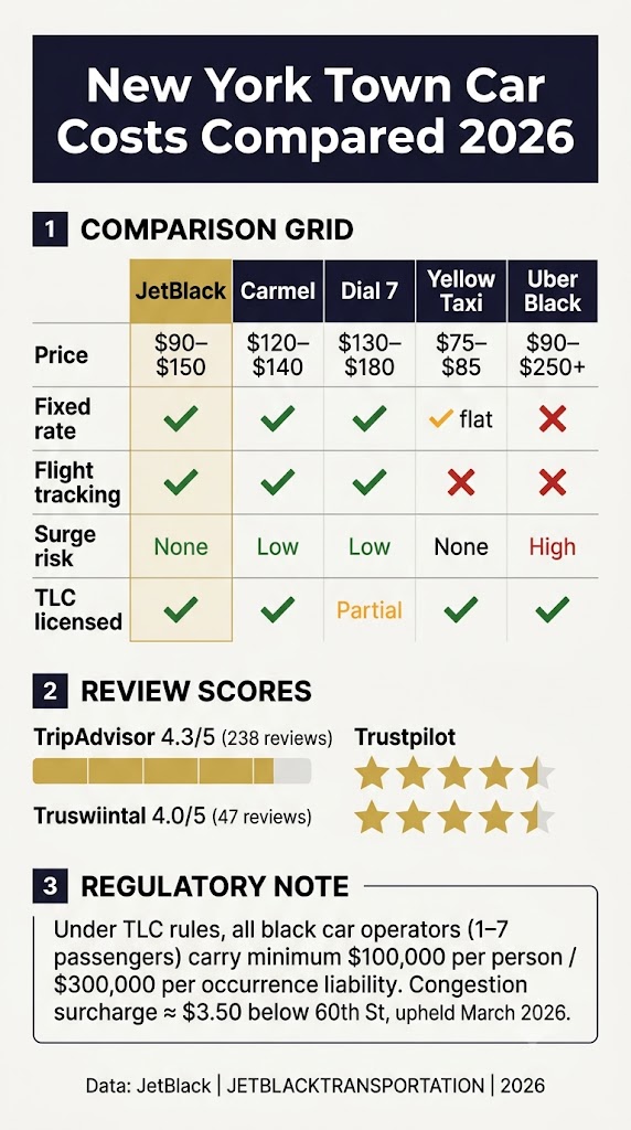 How Much Is a New York Town Car? 7 Honest 2026 Prices 3 October 6, 2026 Infographic how much is a new york town car