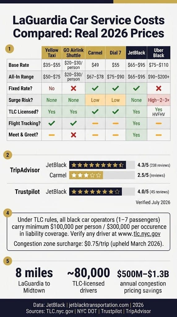 How to Choose LaGuardia Car Service: 7 Honest Facts for 2026 3 October 3, 2026 Infographic how to choose laguardia car service