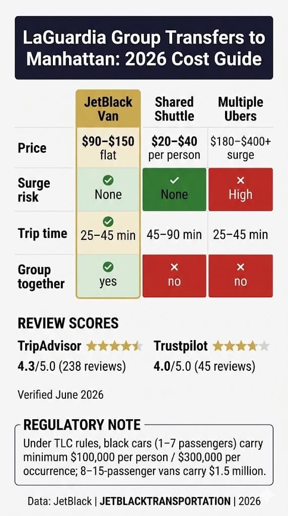 Infographic laguardia car service to manhattan for groups