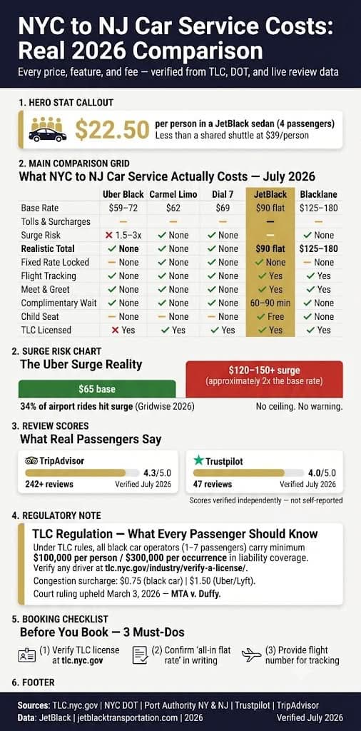 Infographic nyc to nj car service reviews 2026