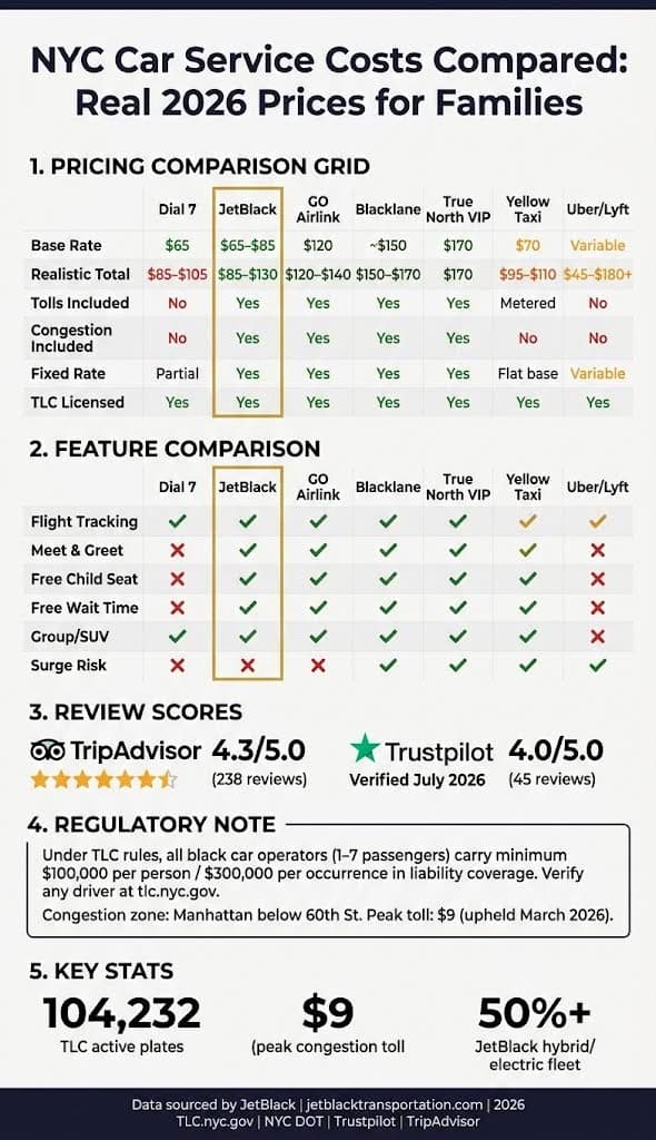 Infographic reliable car services in nyc