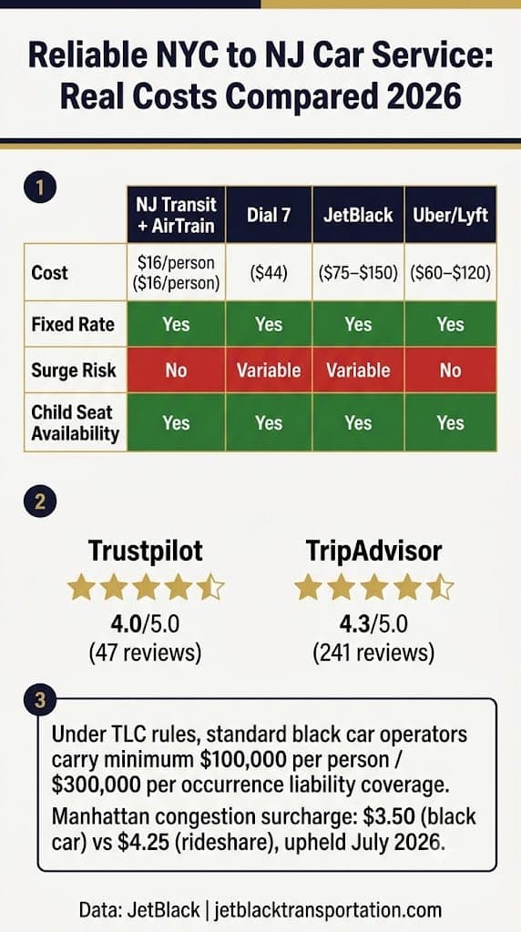 Infographic reliable nyc to nj car service