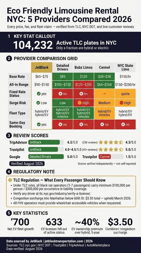 Infographic eco friendly limousine rental nyc