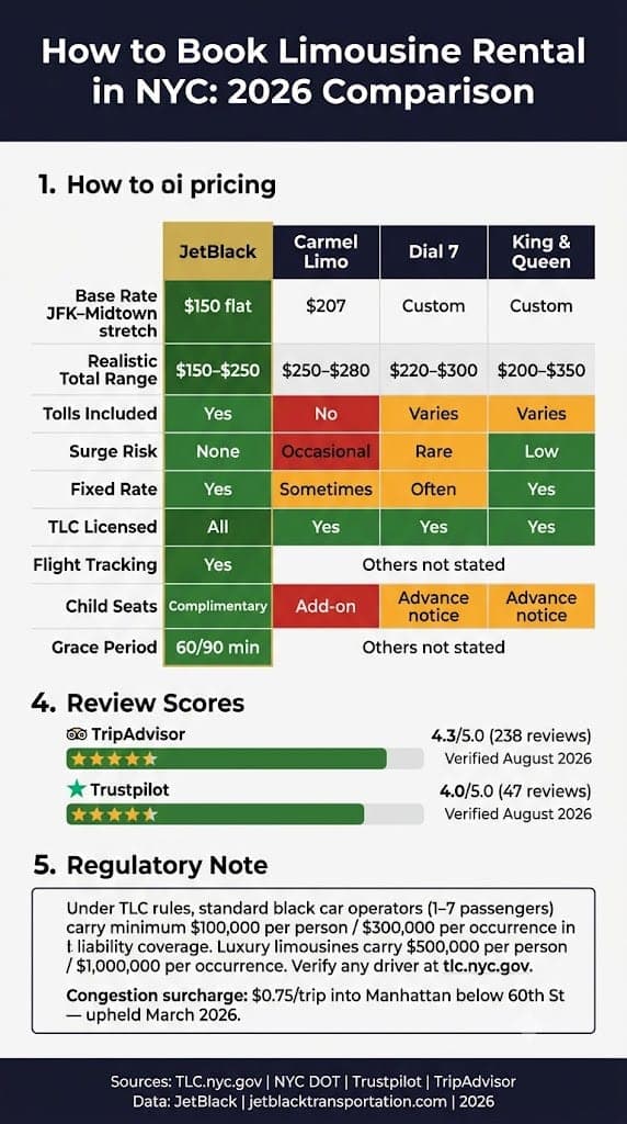 How to Book Limousine Rental in NYC: 7 Honest Facts for Families 3 October 5, 2026 Infographic how to book limousine rental in nyc