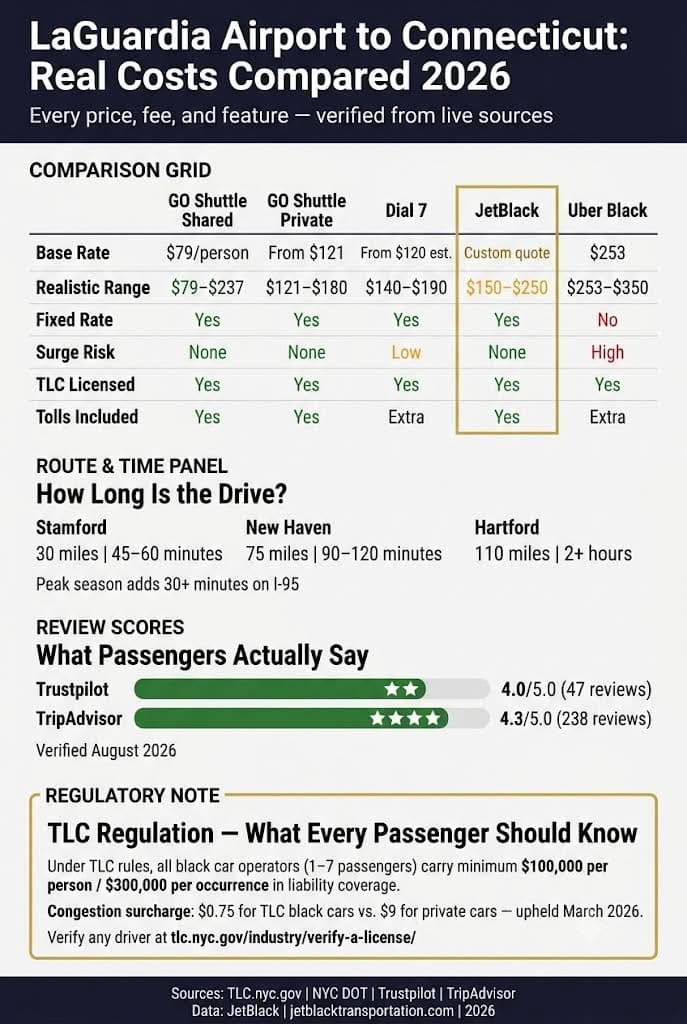 Infographic laguardia airport to connecticut