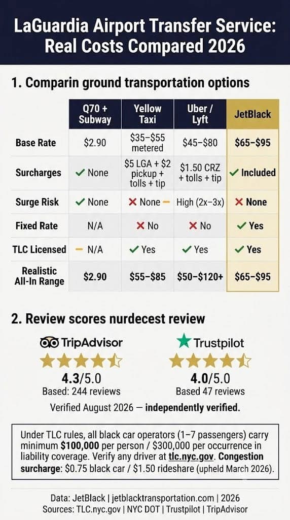 Infographic laguardia airport transfer service