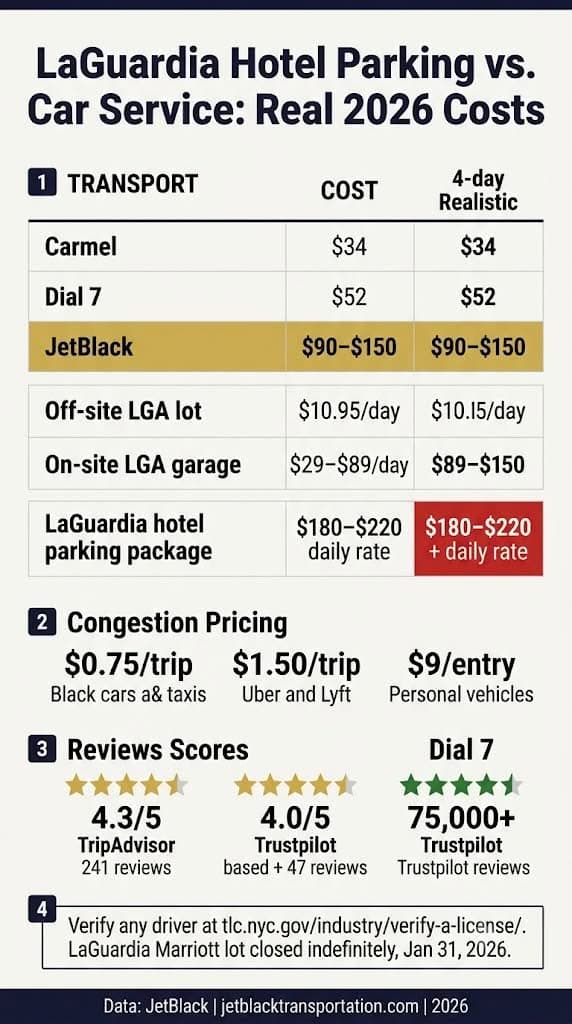 LaGuardia Hotel Parking: The Honest Corporate Cost Guide 2026 3 October 24, 2026 Infographic laguardia hotel parking