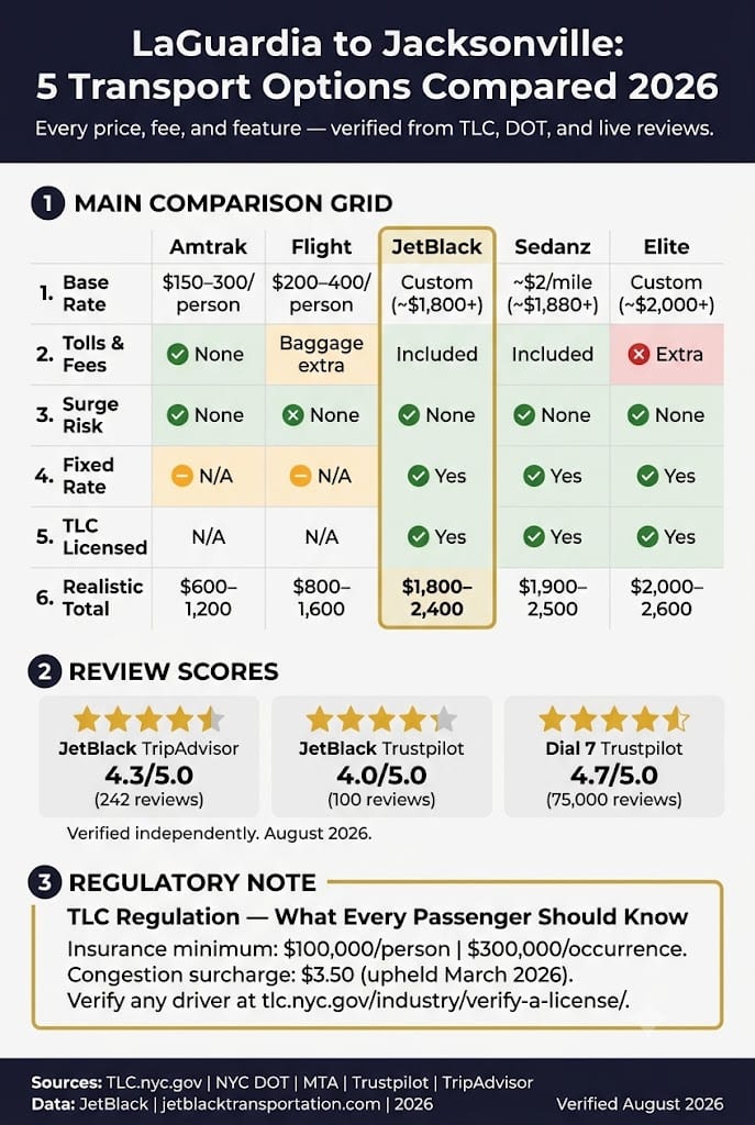 Infographic laguardia to jacksonville
