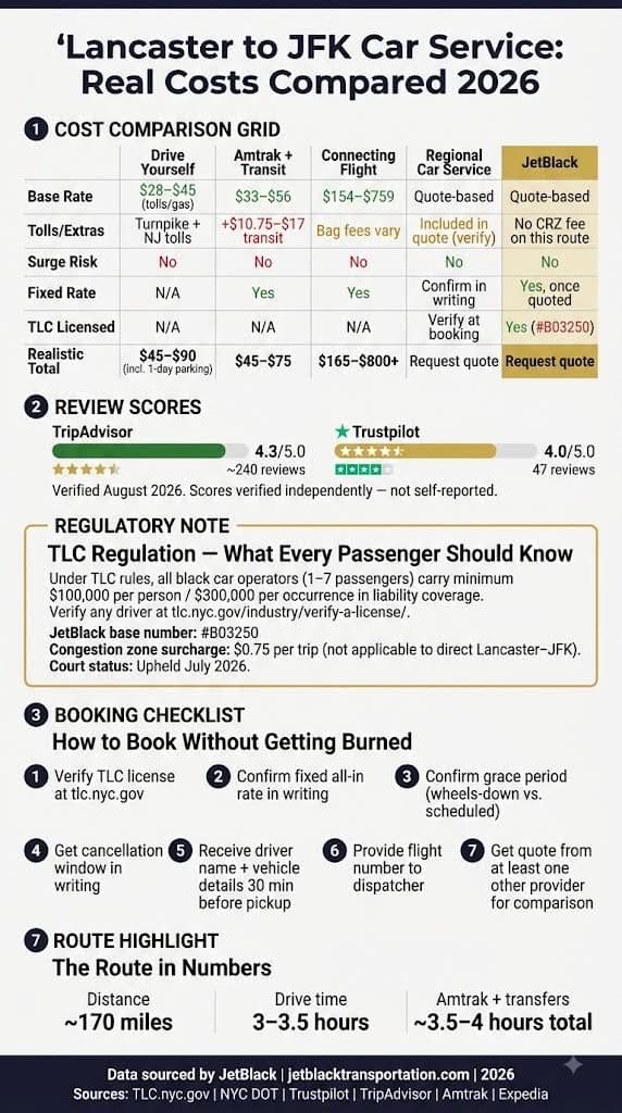Infographic lancaster to jfk