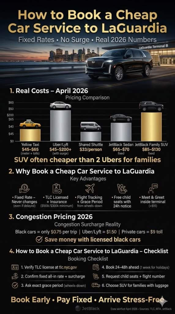 How To Book A Cheap Car Service To Laguardia Nyc Ground Transport Comparison Chart 2026