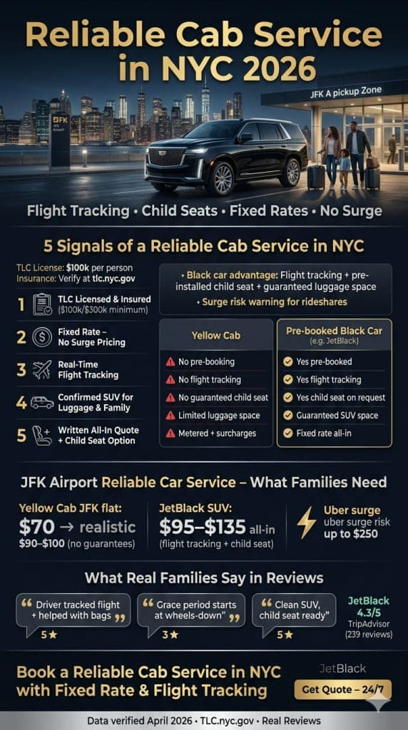 Reliable cab service NYC — family booking confirmation checklist reliable cab service in nyc family with luggage checking booking confirmation on phone
