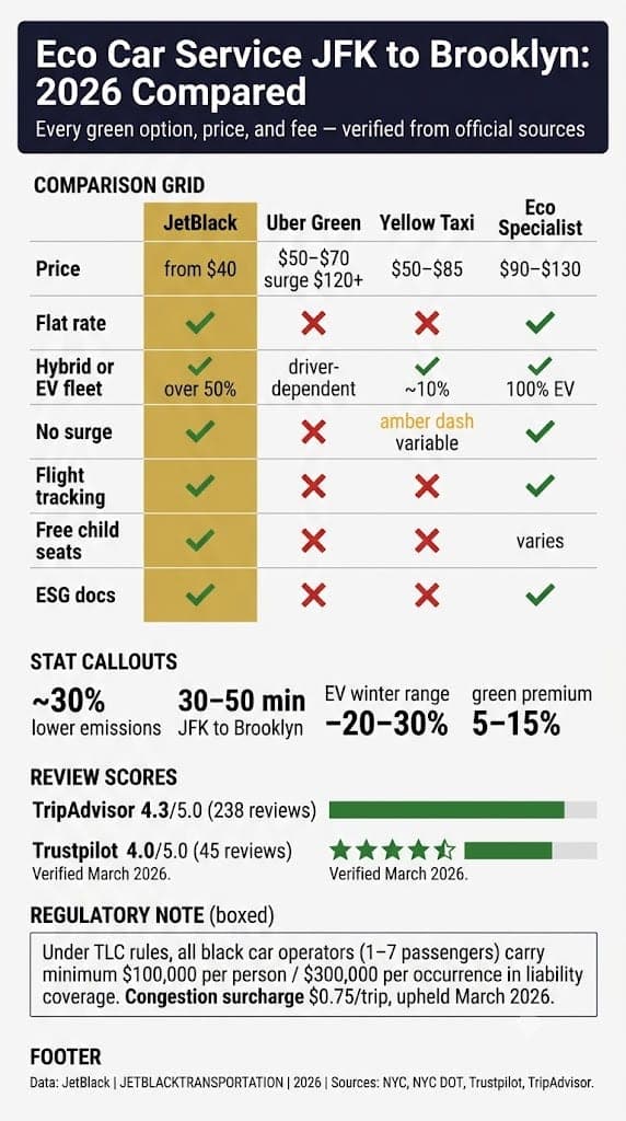 Eco Friendly Car Service Jfk To Brooklyn: 7 Honest 2026 Tips 3 August 20, 2026 Infographic Eco Friendly Car Service Jfk To Brooklyn