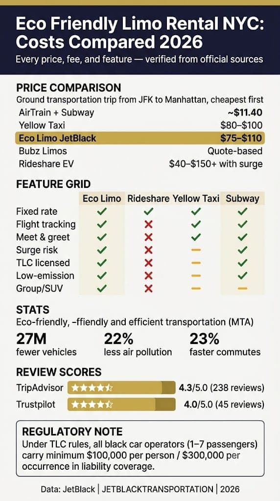 Infographic Eco Friendly Limo Rental Nyc