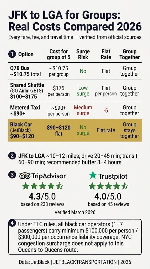 Infographic Transfer From Jfk To Lga For Groups