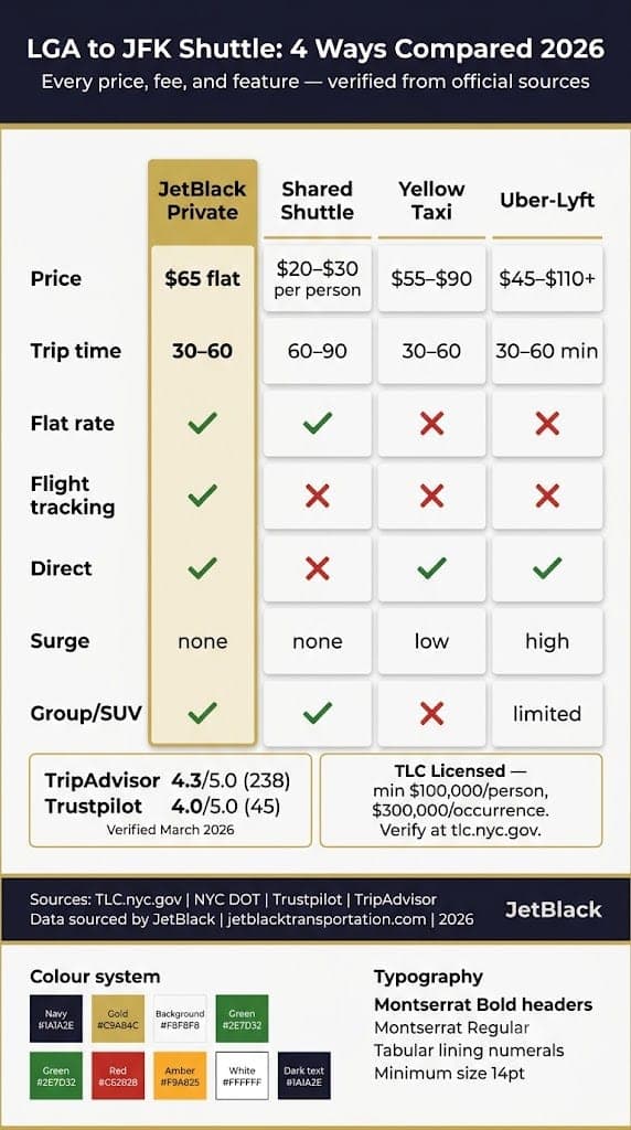 Infographic Airport Shuttle From Lga To Jfk Reviews 2026