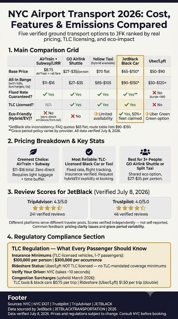 Infographic Eco Friendly Manhattan To Jfk Taxi
