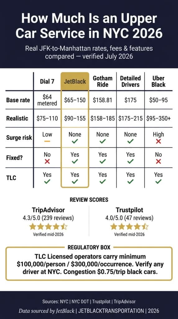 how much is an upper car service in nyc