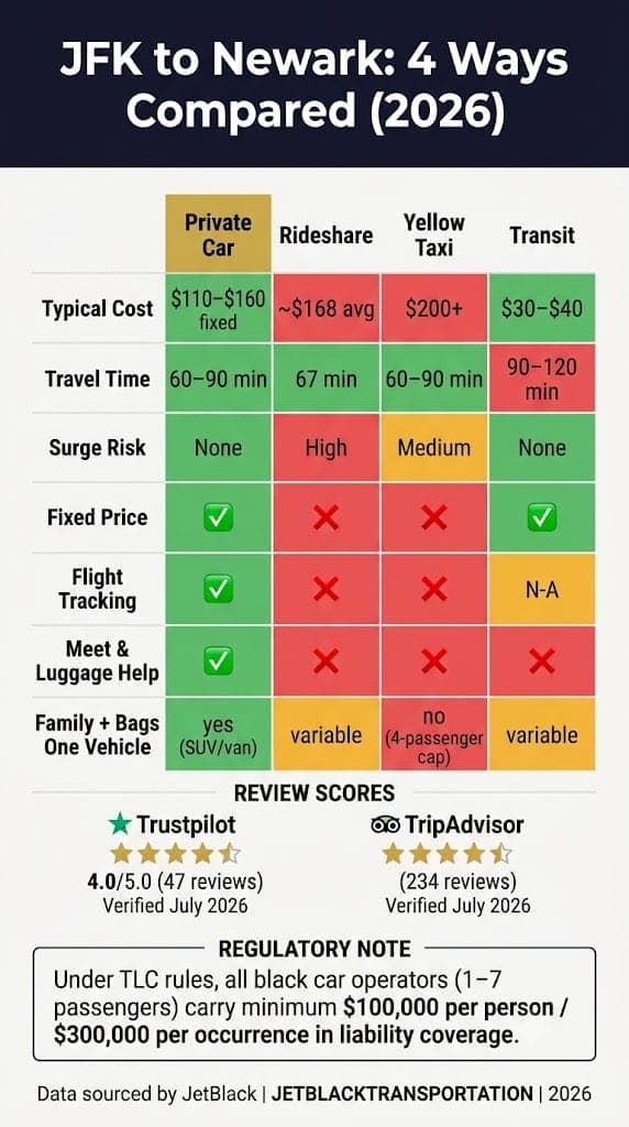 Infographic How To Book A Taxi From Jfk To Newark Airport