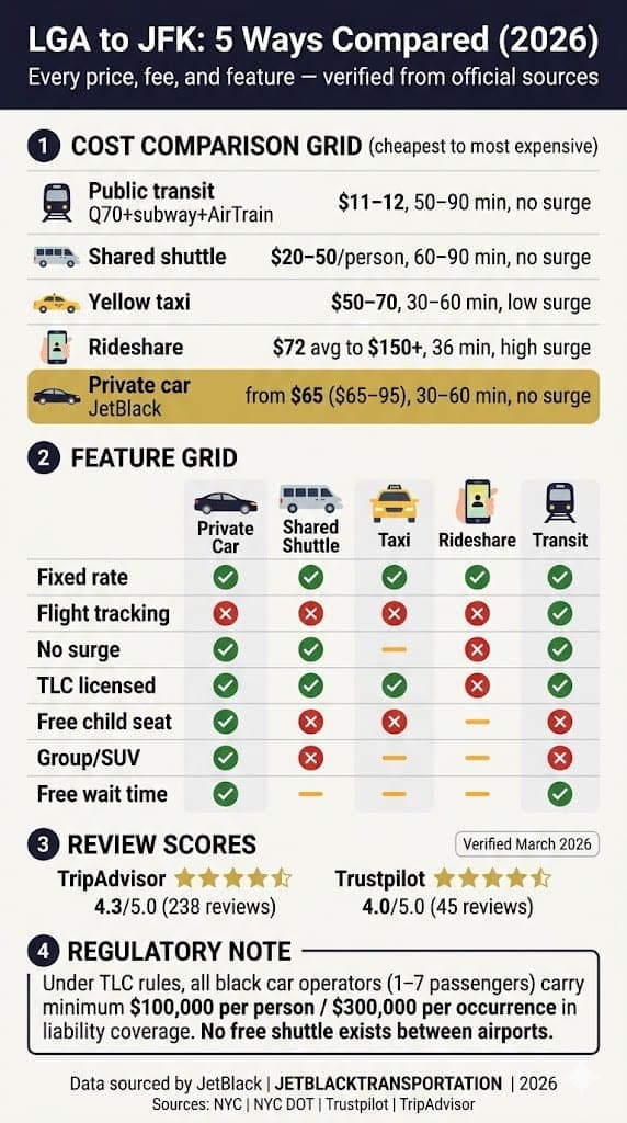How To Book An Airport Shuttle From Lga To Jfk: Honest 2026 3 August 18, 2026 Infographic How To Book An Airport Shuttle From Lga To Jfk