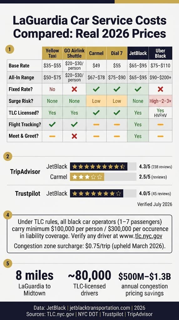 How To Choose Laguardia Car Service: 7 Honest Facts For 2026 3 August 14, 2026 Infographic How To Choose Laguardia Car Service