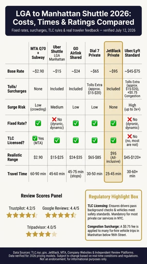 Lga To Manhattan Shuttle Reviews 2026