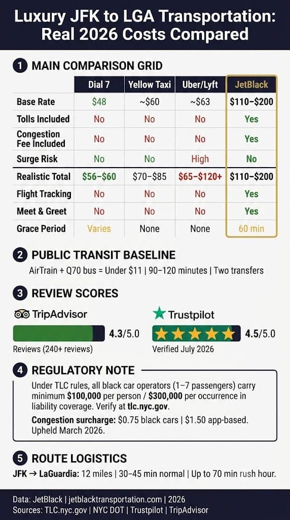Infographic Luxury Jfk To Lga Transportation