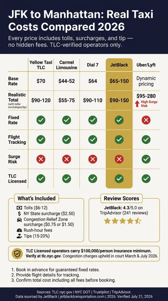 Infographic Reliable Taxi To Jfk From Manhattan