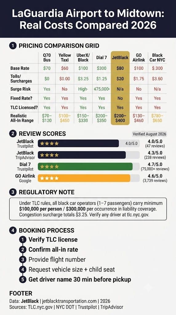 Infographic Laguardia Airport To Midtown