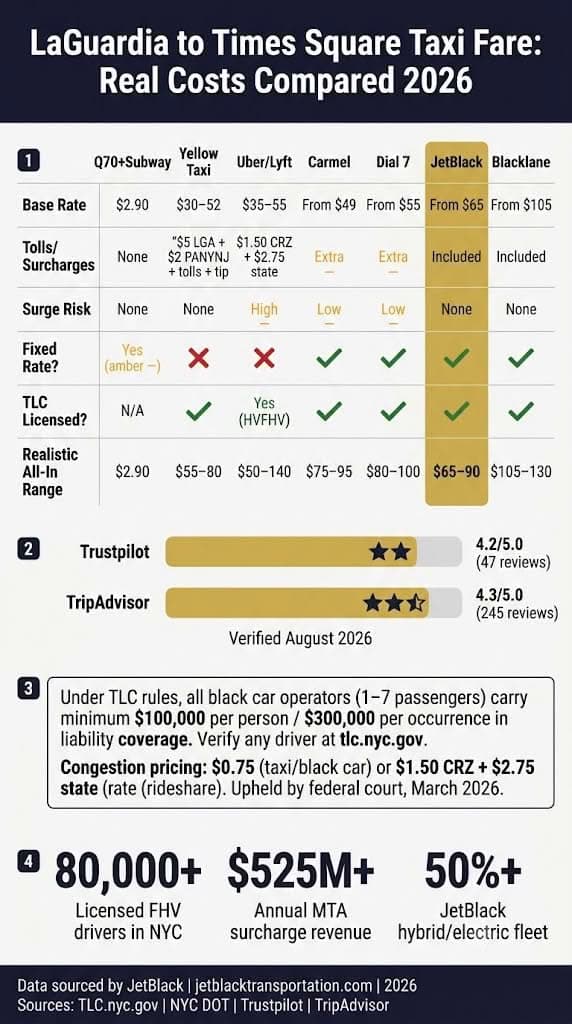 Laguardia Airport To Times Square Taxi Fare: 7 Honest Facts For 2026 Ethan Navarro August 15, 2026