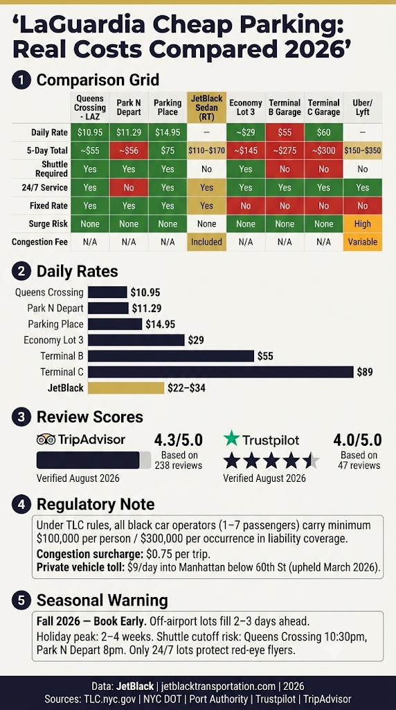 Infographic Laguardia Cheap Parking
