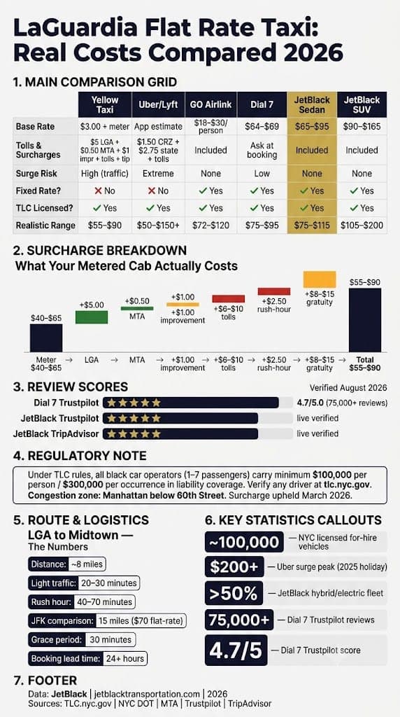 Infographic Laguardia Flat Rate Taxi