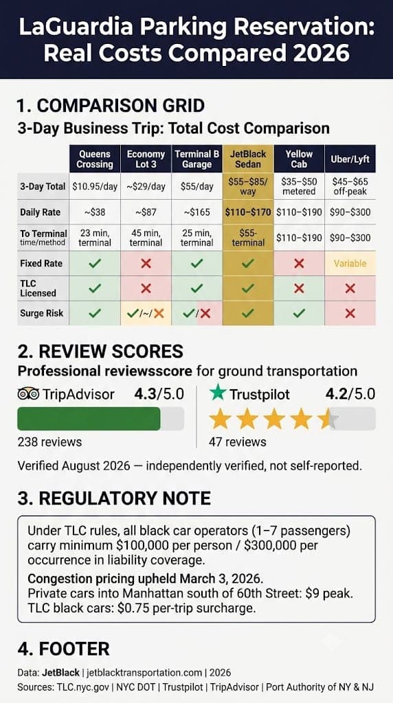 Infographic Laguardia Parking Reservation