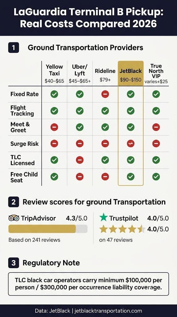 Infographic Laguardia Pick-Up Terminal B