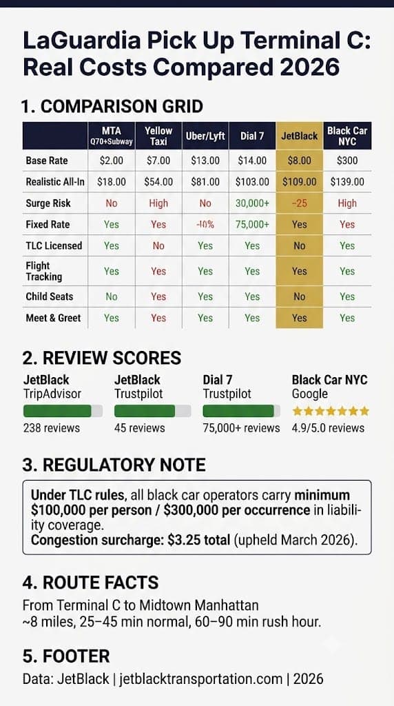 Infographic Laguardia Pick Up Terminal C